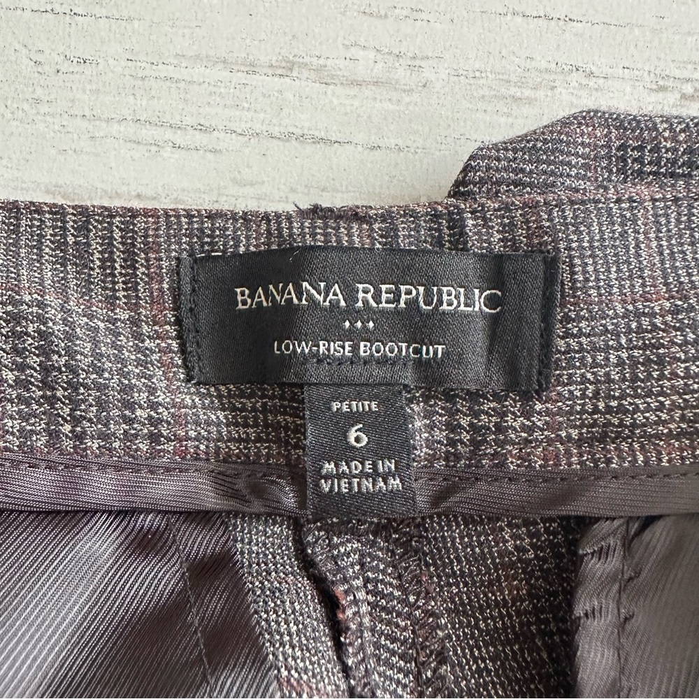 BANANA REPUBLIC Factory Plaid Low Rise Bootcut Pants 6P Fall 2023 - Picture 9 of 11